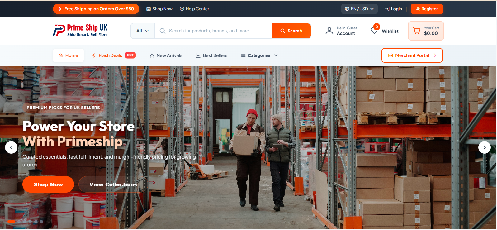 Primeship UK — Logistics & Shipping Portal